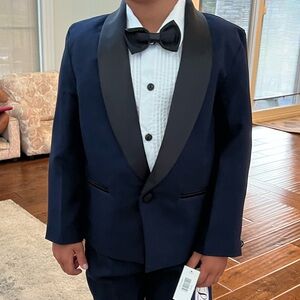 Lito 3 Piece Youth Boys Navy Tuxedo Suit